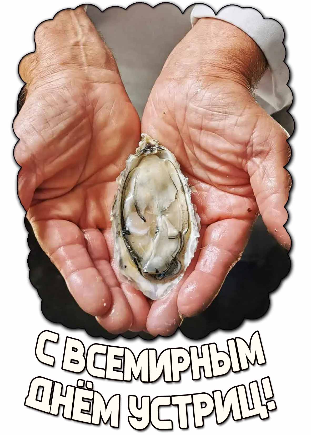 Открытка с Всемирным днём устриц