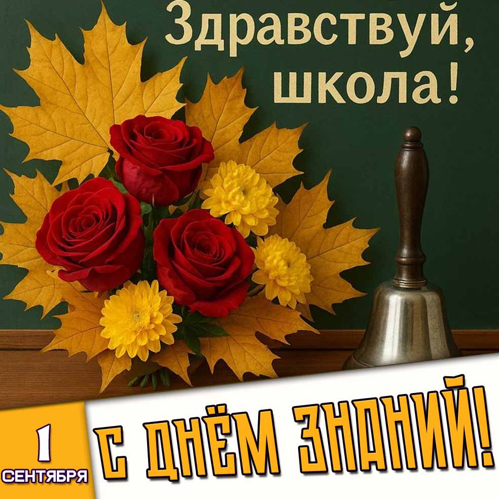 Картинка 1 сентября - с днём знаний! Здравствуй, школа!