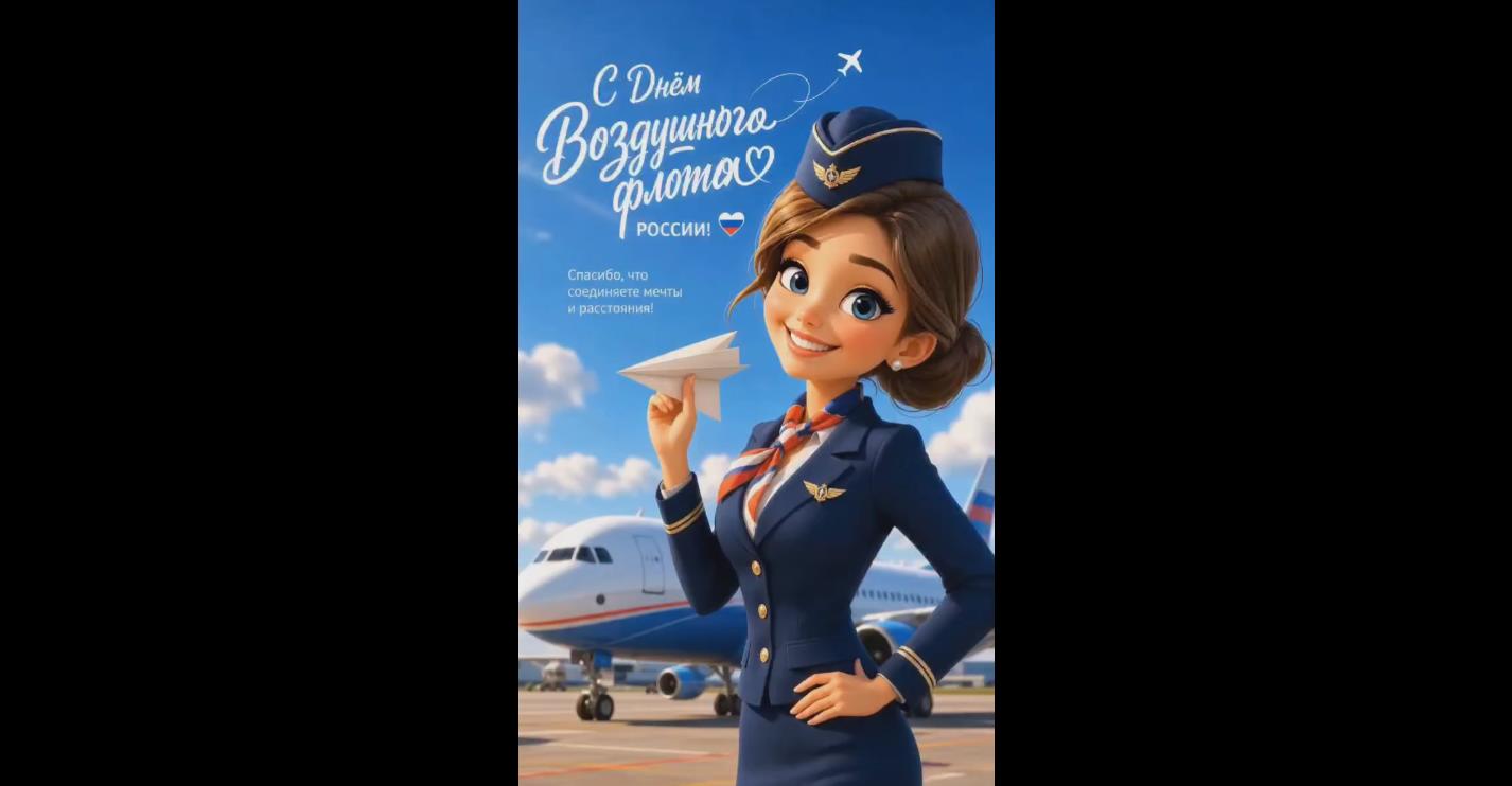 Видео открытка с днём воздушного флота России! С Праздником!