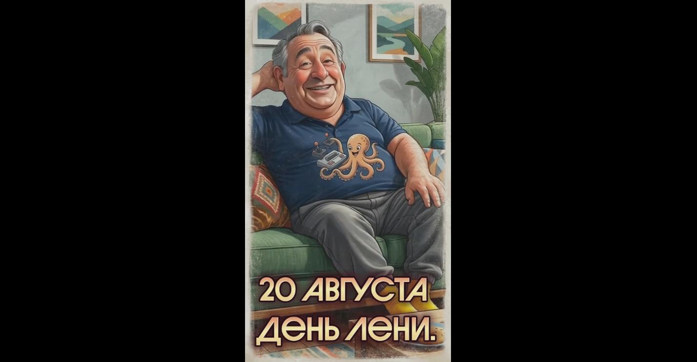 Видео открытка на день лени - 20 августа