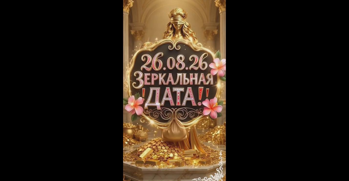 Видео открытка 26.08.26 - зеркальная дата! Счастливая дата!