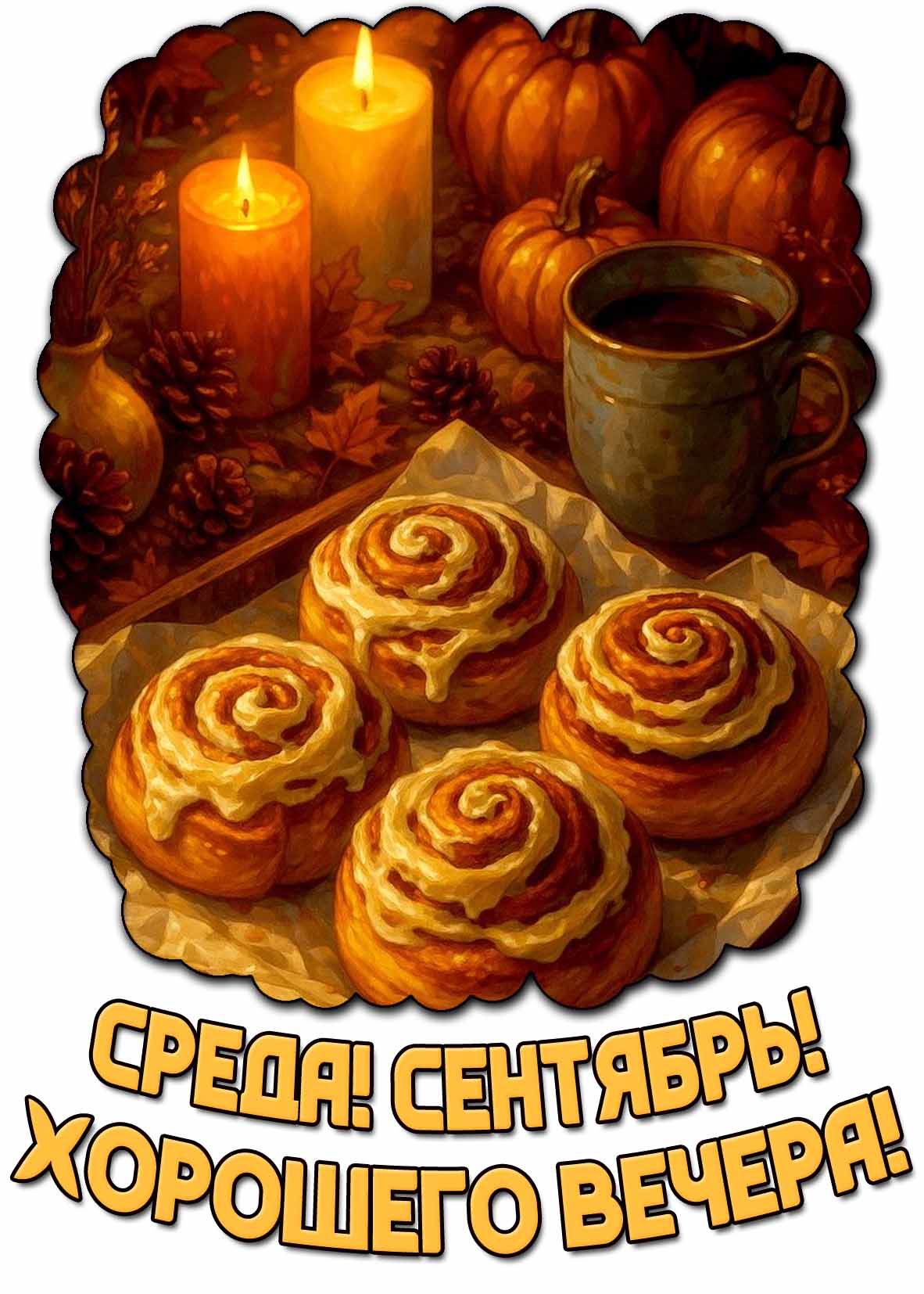 Атмосферная картинка "Среда! Сентябрь! Хорошего вечера!"