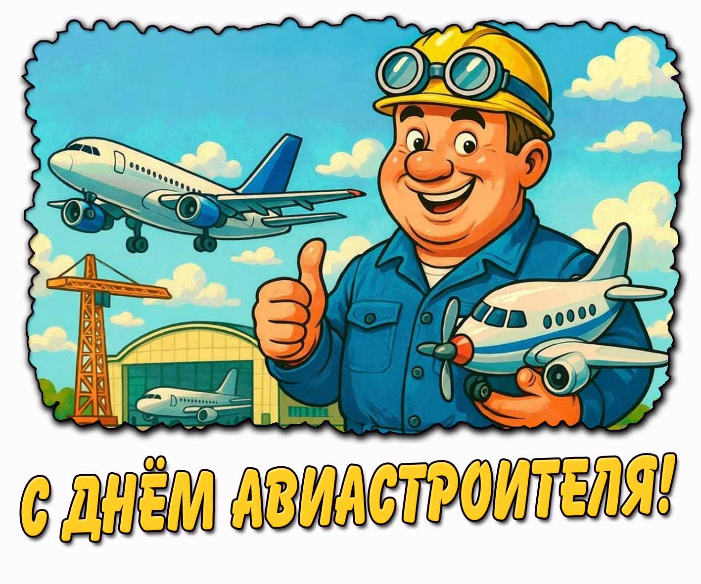 Прикольная открытка с днём авиастроителя