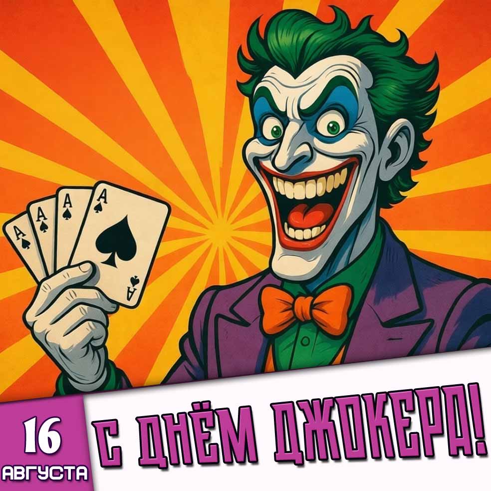 Картинка 16 августа - с днём Джокера!