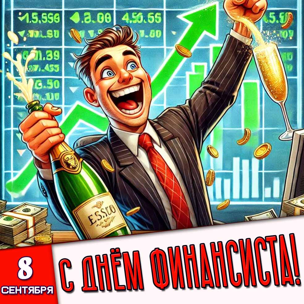 Прикольная картинка 8 сентября - с днём финансиста!