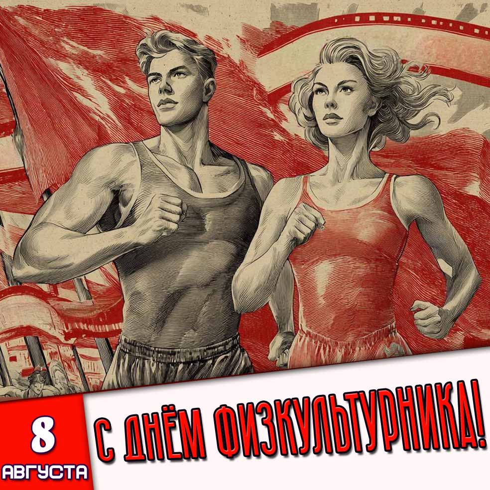 Картинка 8 августа - с днём физкультурника!