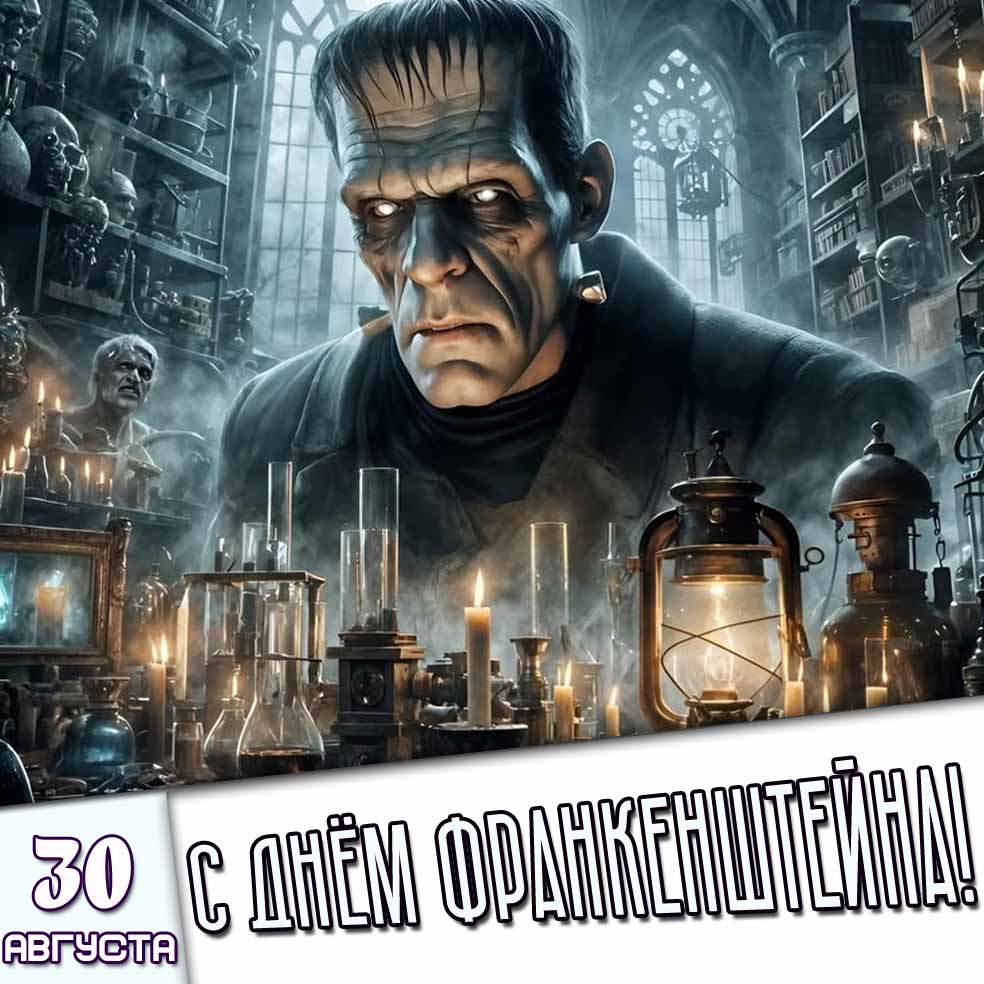 Картинка 30 августа - с днём Франкенштейна!