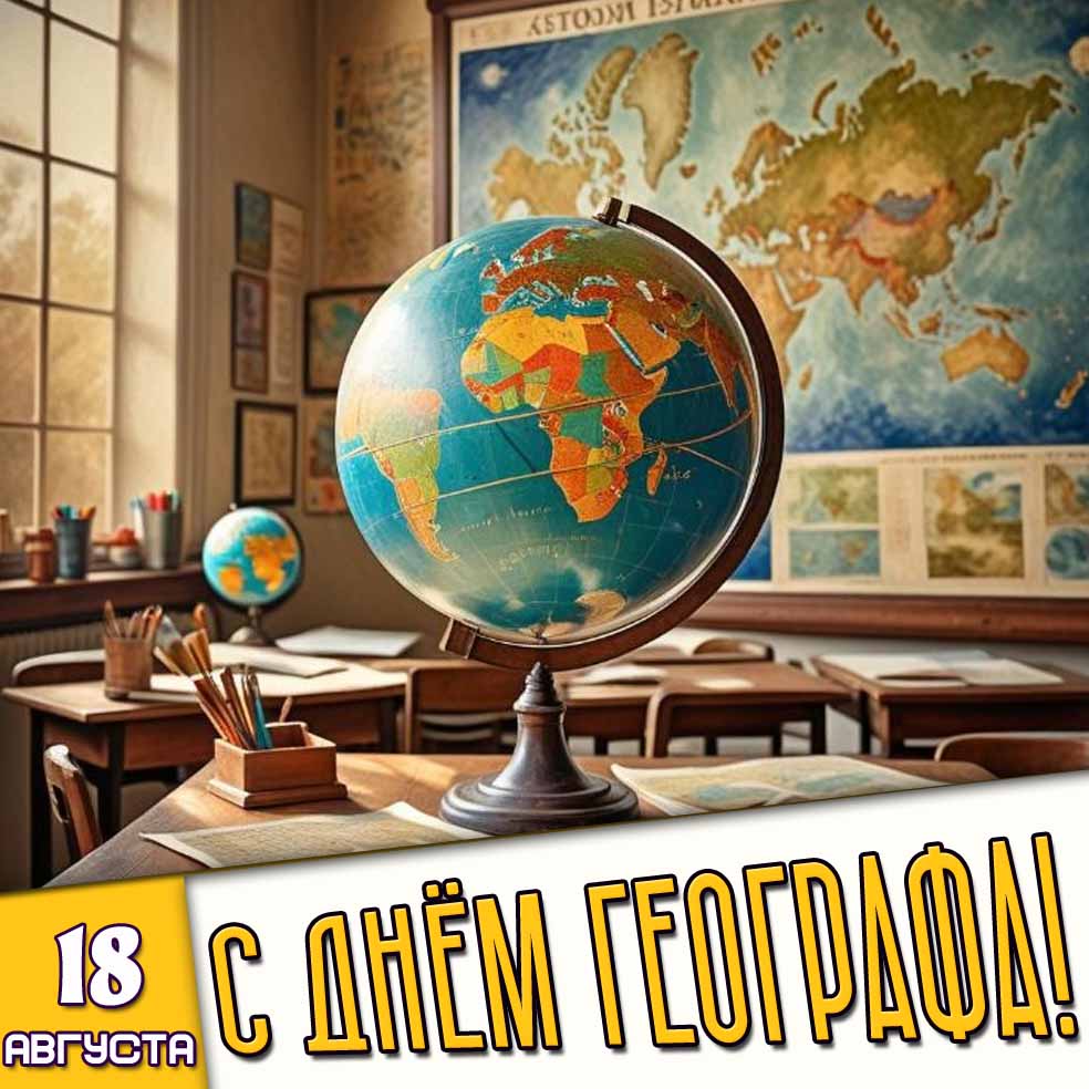 Картинка 18 августа - с днём географа!