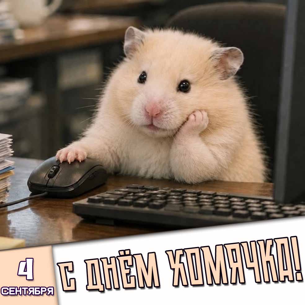 Картинка 4 сентября - с днём хомячка!