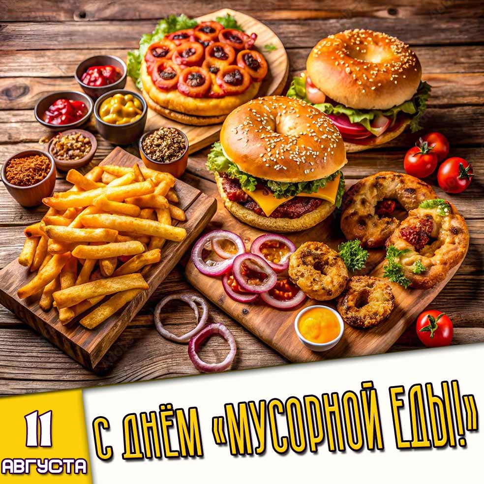 Картинка 11 августа - с днём «мусорной еды!»