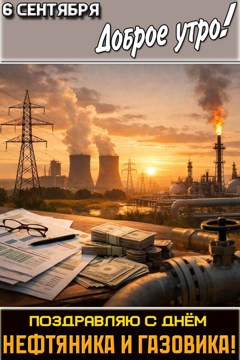 Картинка "6 сентября доброе утро! Поздравляю с днём нефтяника и газовика!"