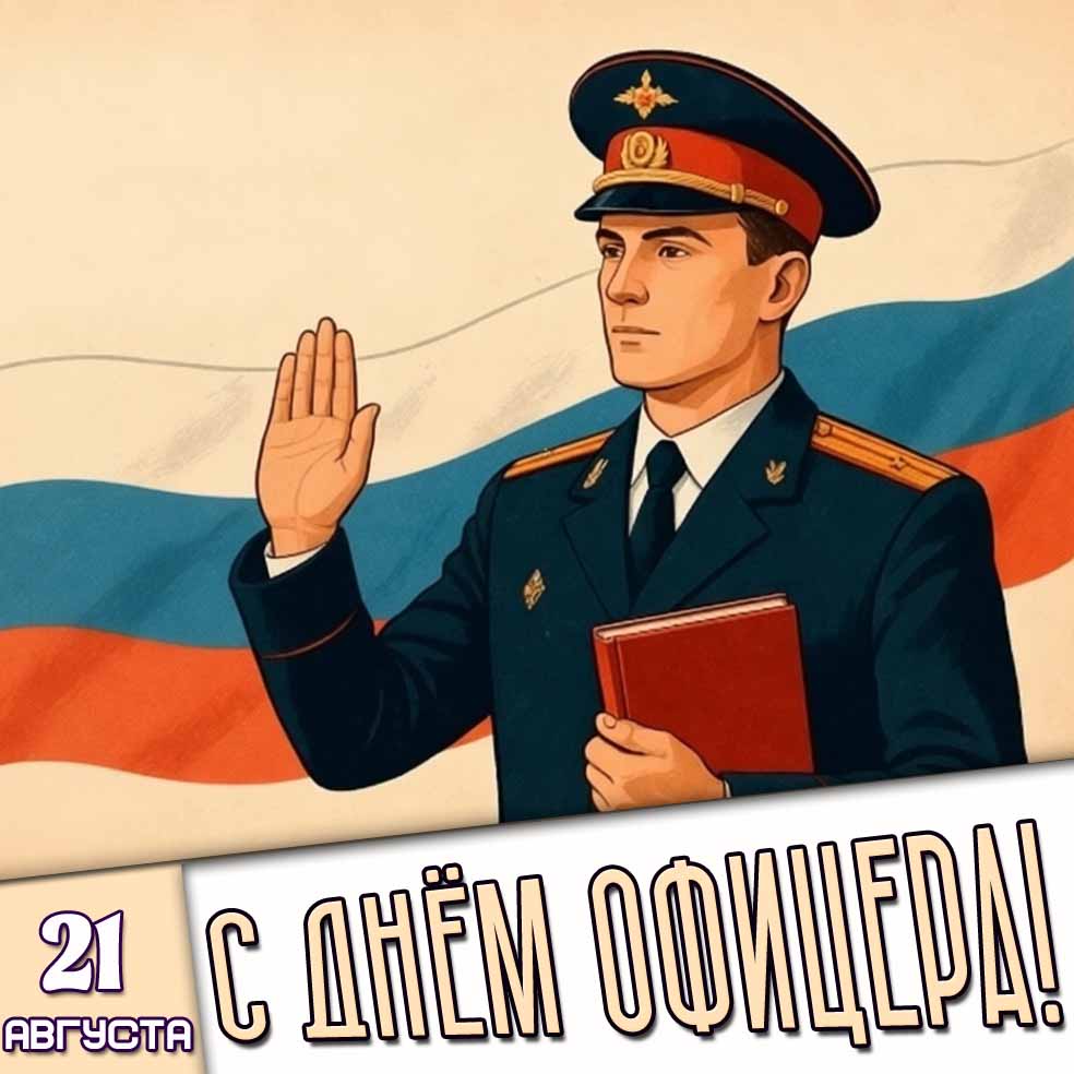 Картинка 21 августа - с днём офицера!