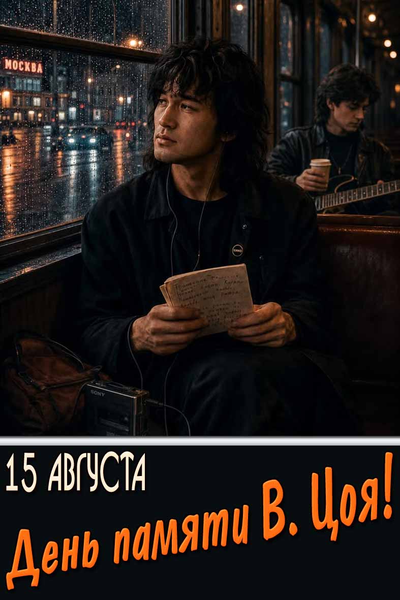 Картинка 15 августа - день памяти В. Цоя!