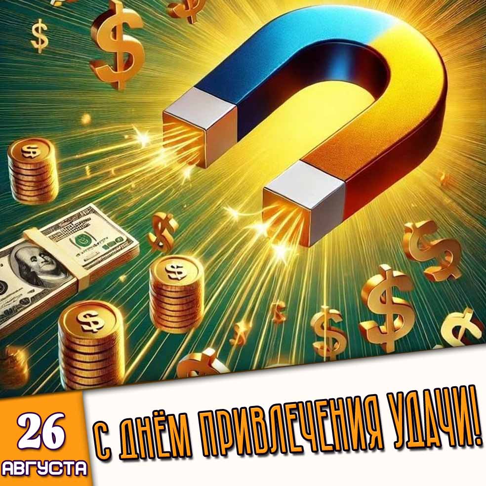 Картинка 26 августа - с днём привлечения удачи!