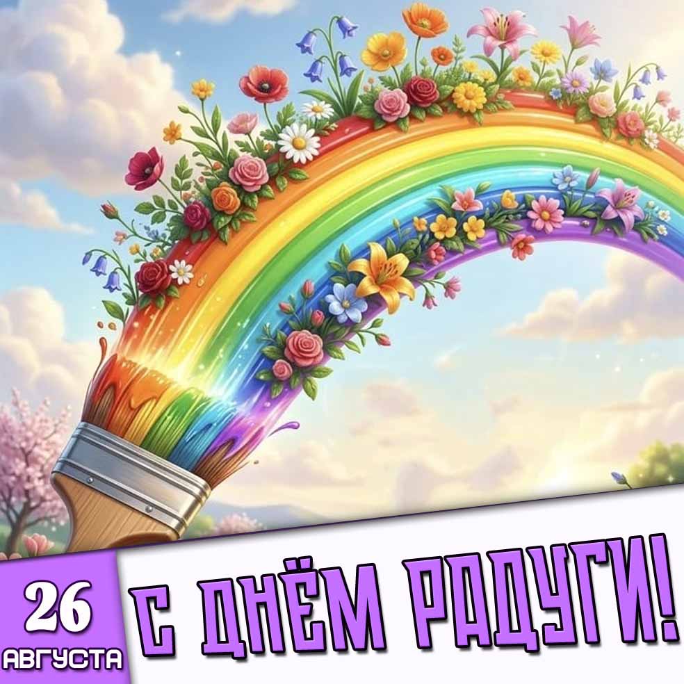 Картинка 26 августа - с днём радуги!