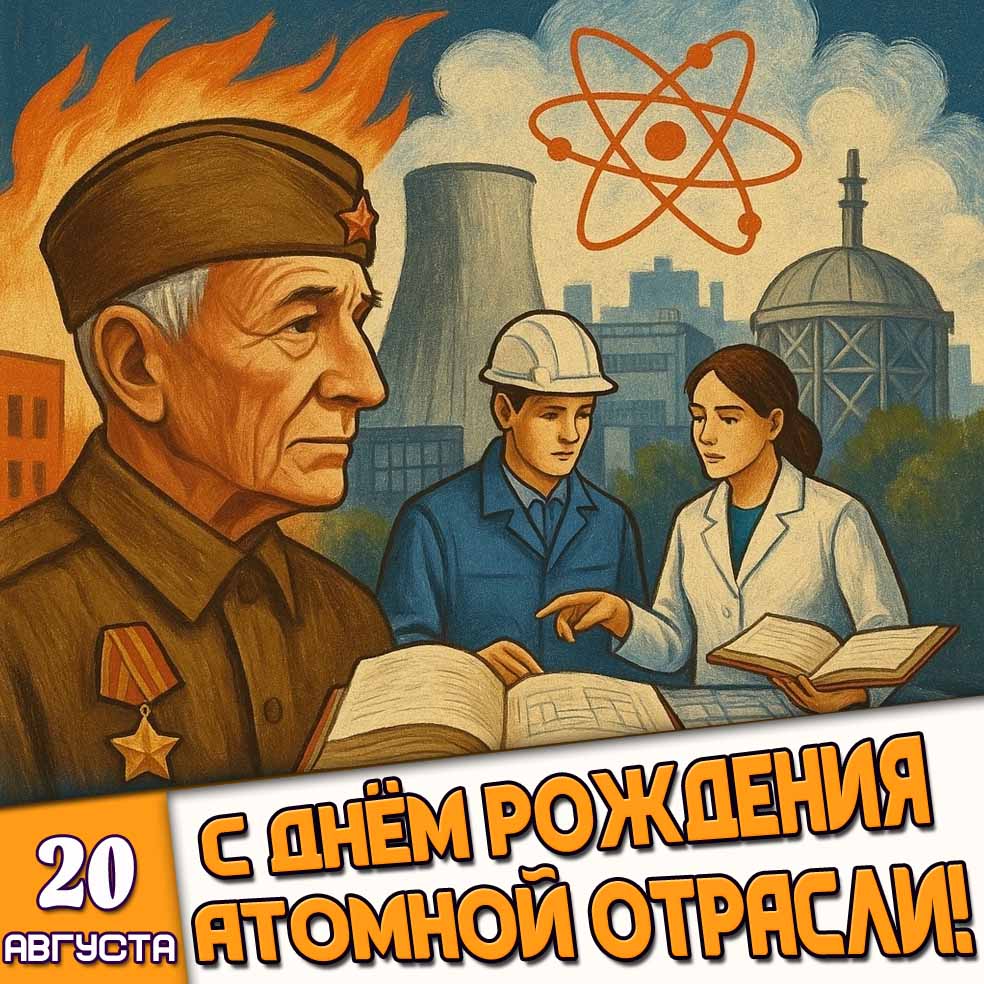 Картинка 20 августа - с днём рождения атомной отрасли!