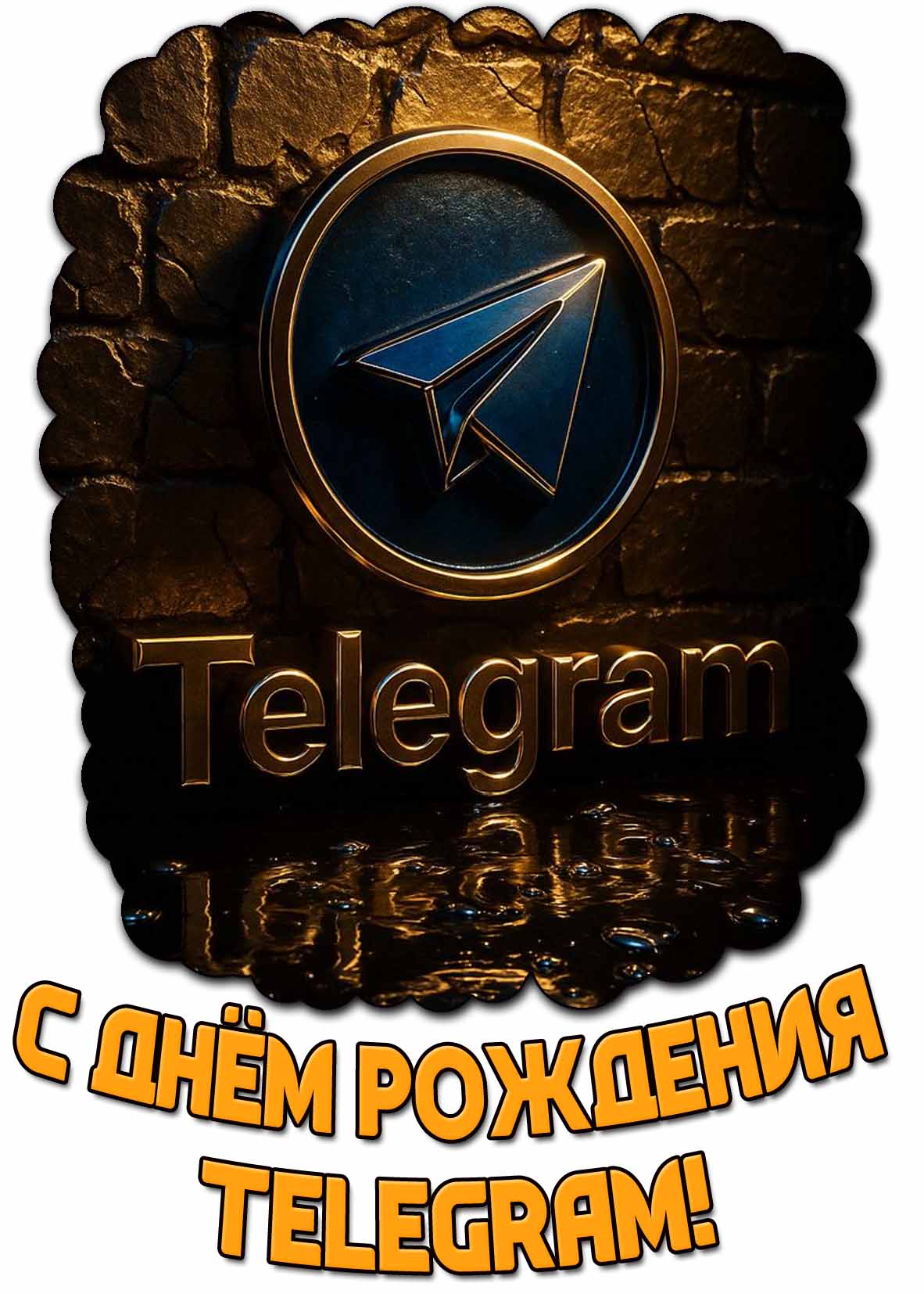 Открытка с днём рождения Telegram