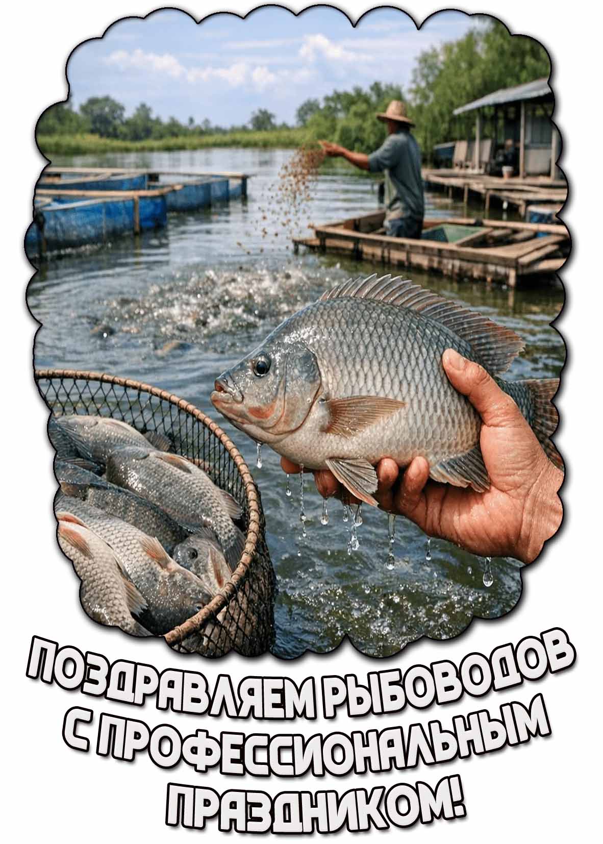 Открытка "Поздравляем рыбоводов с профессиональным праздником!"