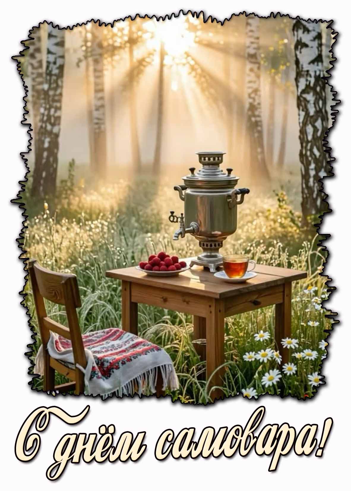 Открытка с днём самовара