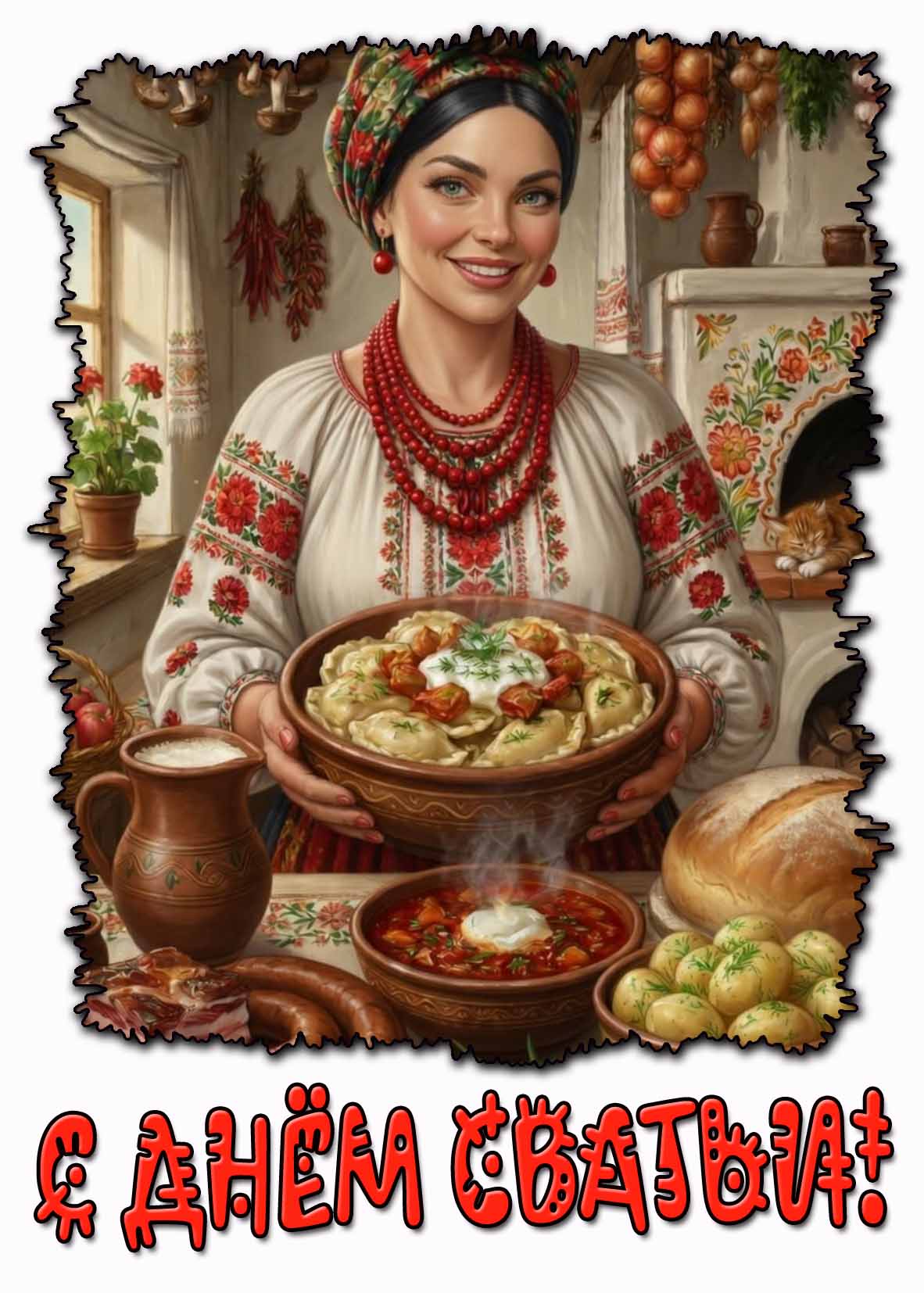 Открытка с днём сватьи
