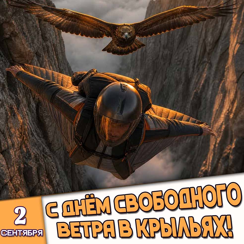 Картинка 2 сентября - с днём свободного ветра в крыльях!