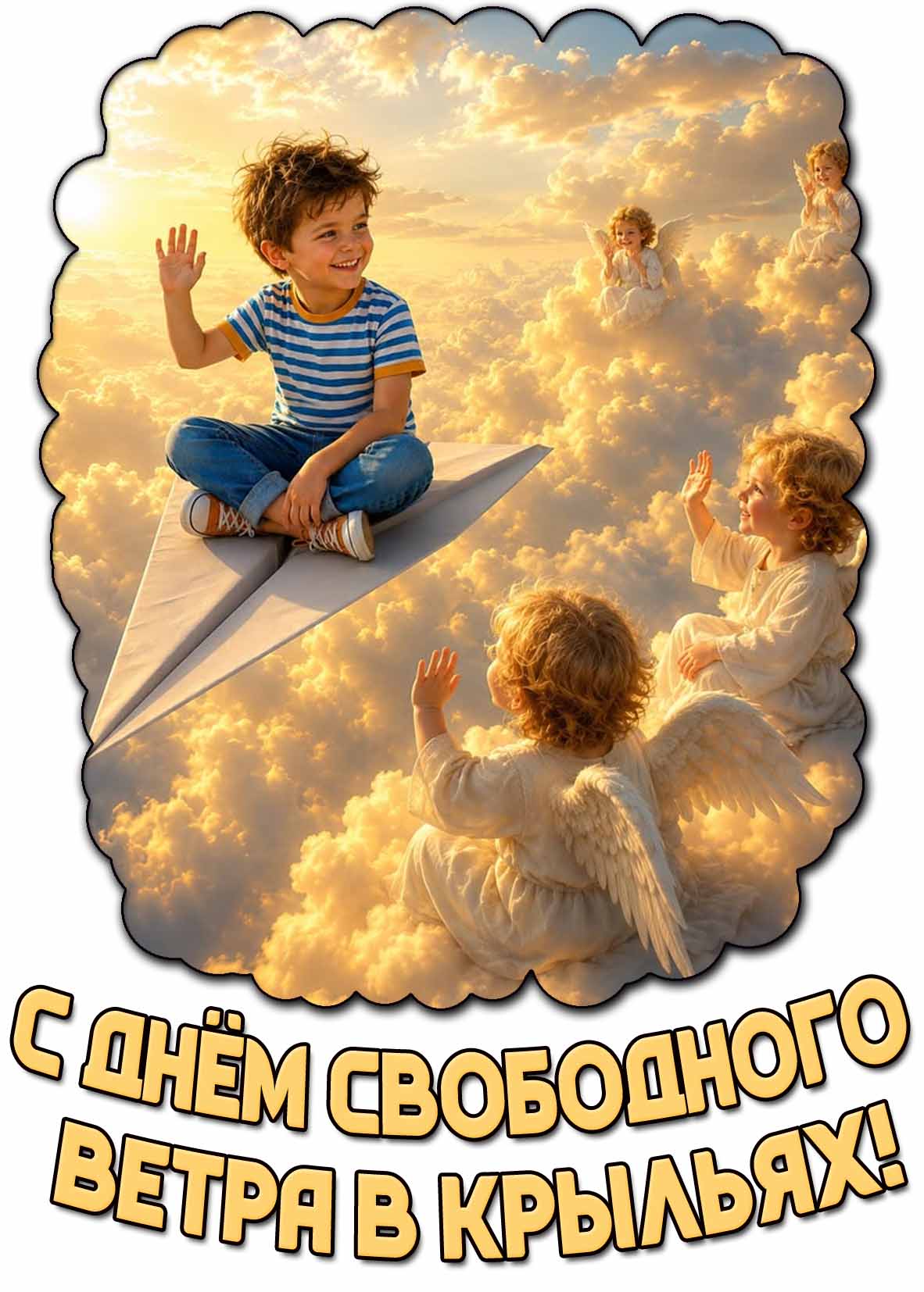 С днём свободного ветра в крыльях! - открытка для детей