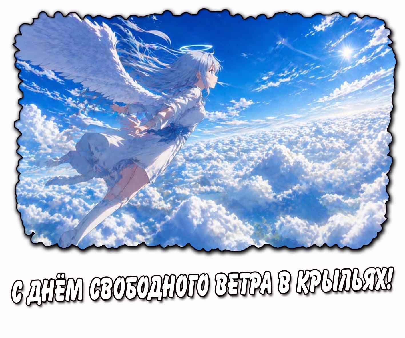 Аниме картинка с днём свободного ветра в крыльях