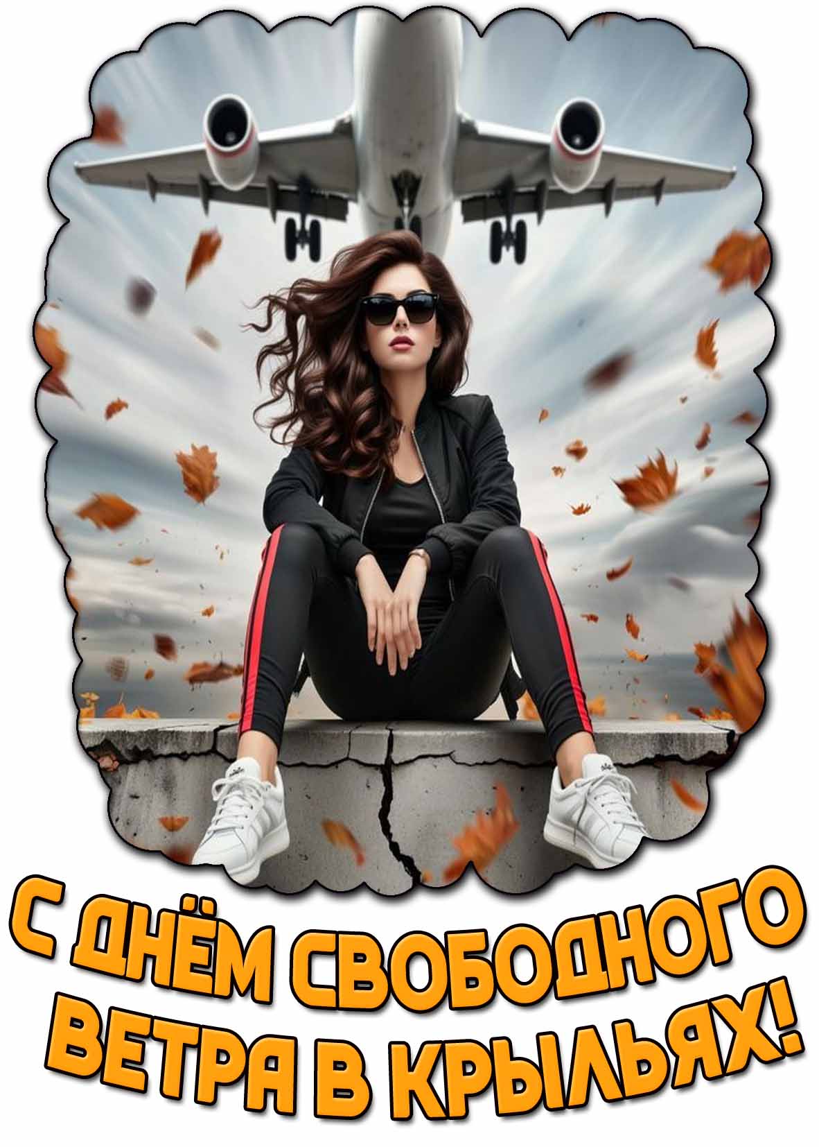 Осенняя картинка с днём свободного ветра в крыльях