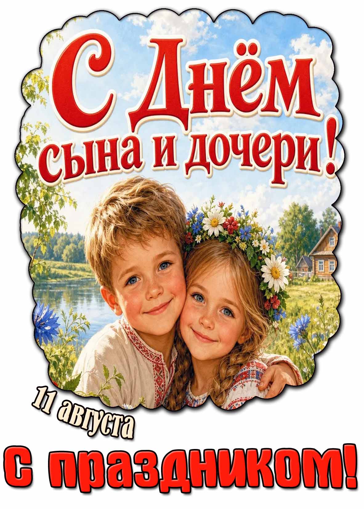 Картинка 11 августа - с днём сына и дочери! С праздником!