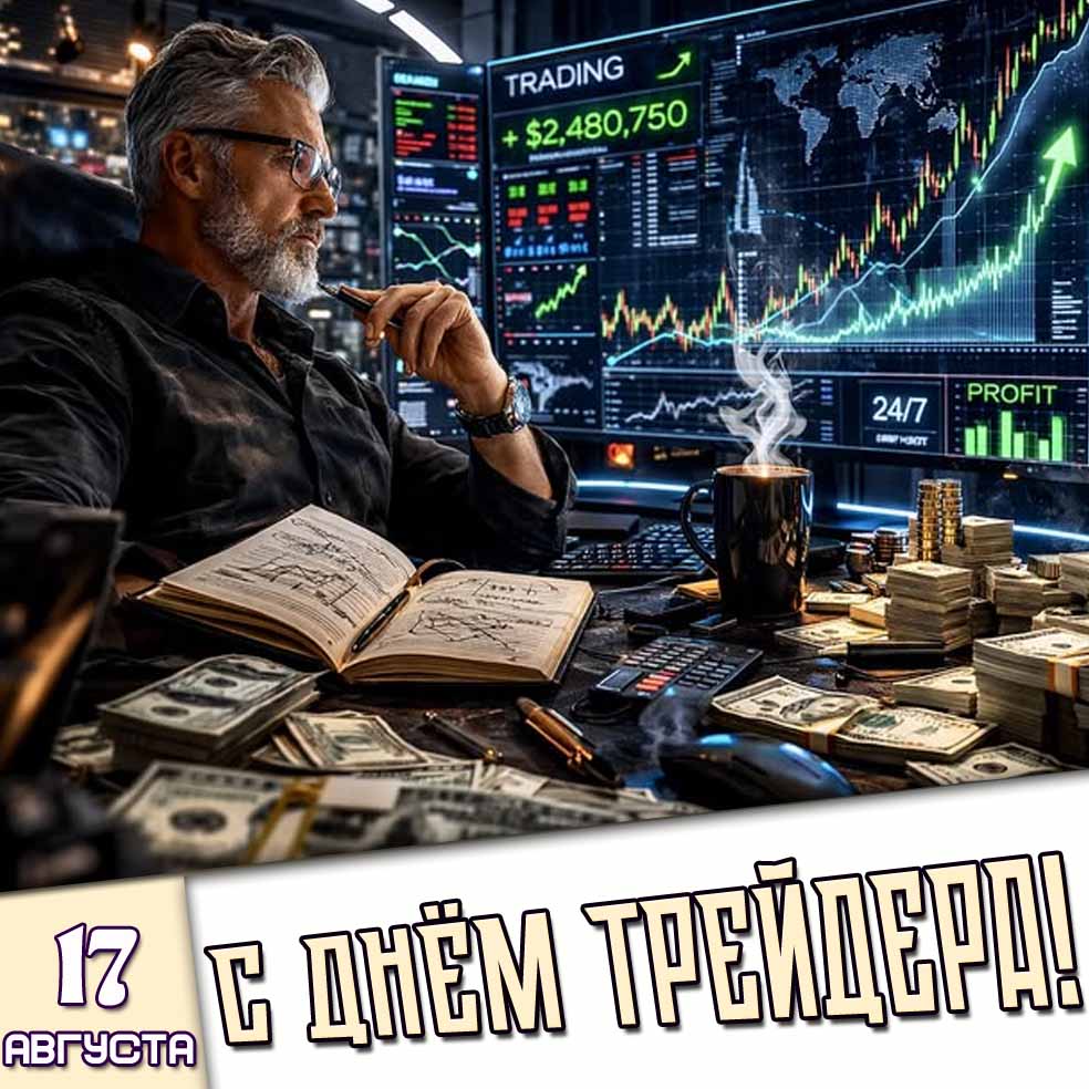 Картинка 17 августа - с днём трейдера!