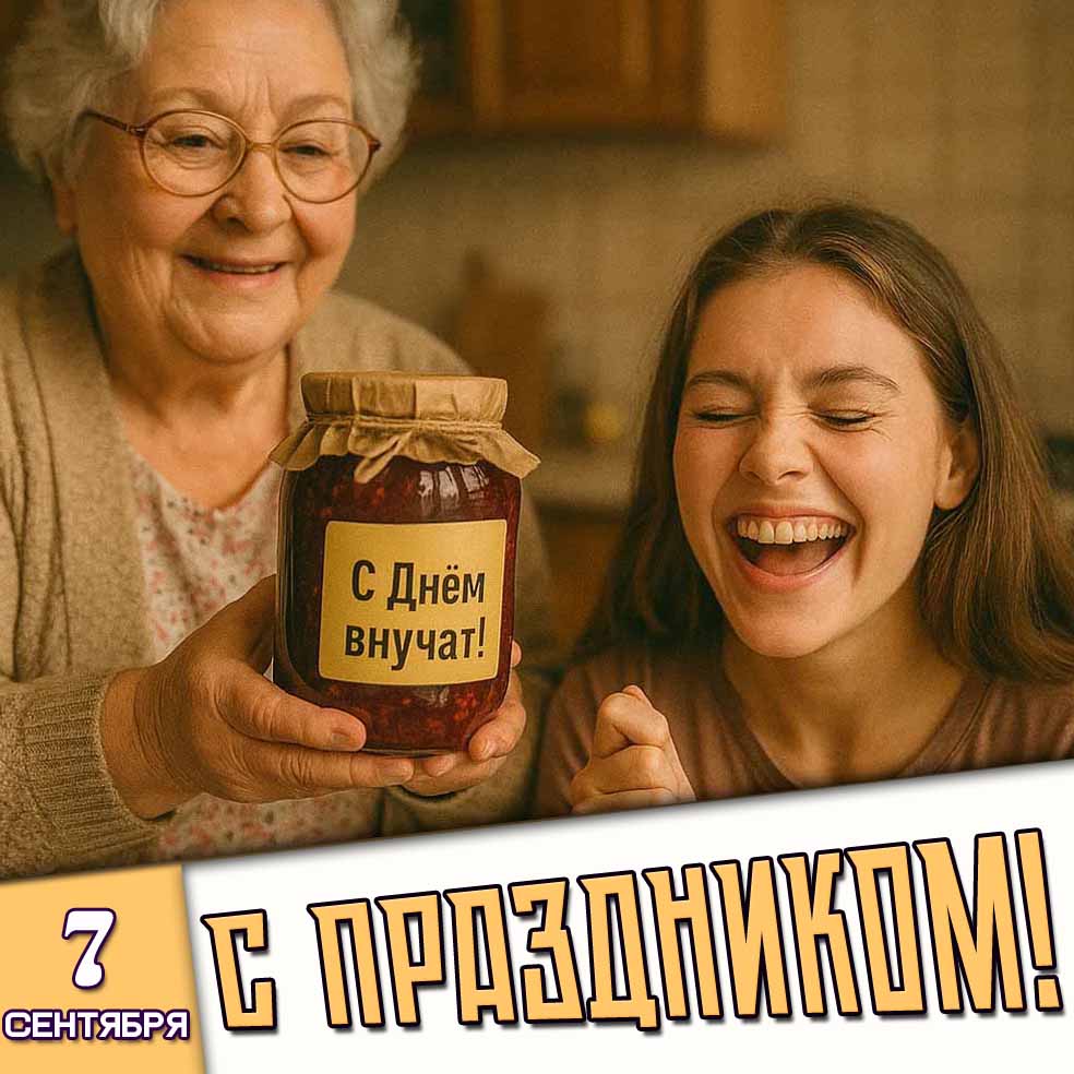 Картинка 7 сентября - с днём внучат! С праздником!