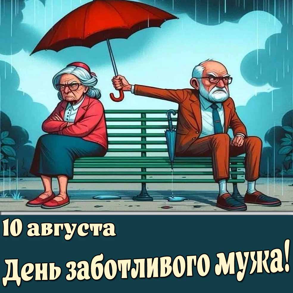 Прикольная картинка 10 августа - день заботливого мужа!