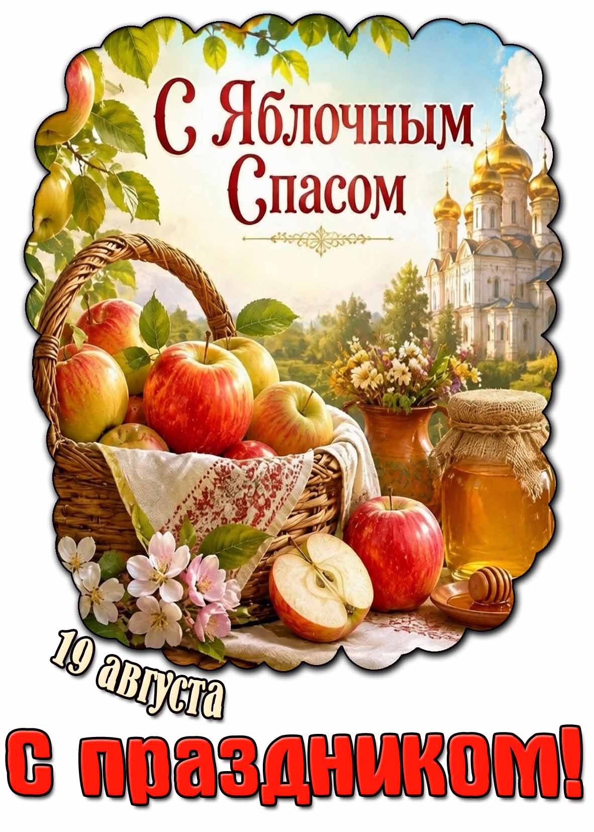 Картинка 19 августа - с Яблочным спасом! С праздником!