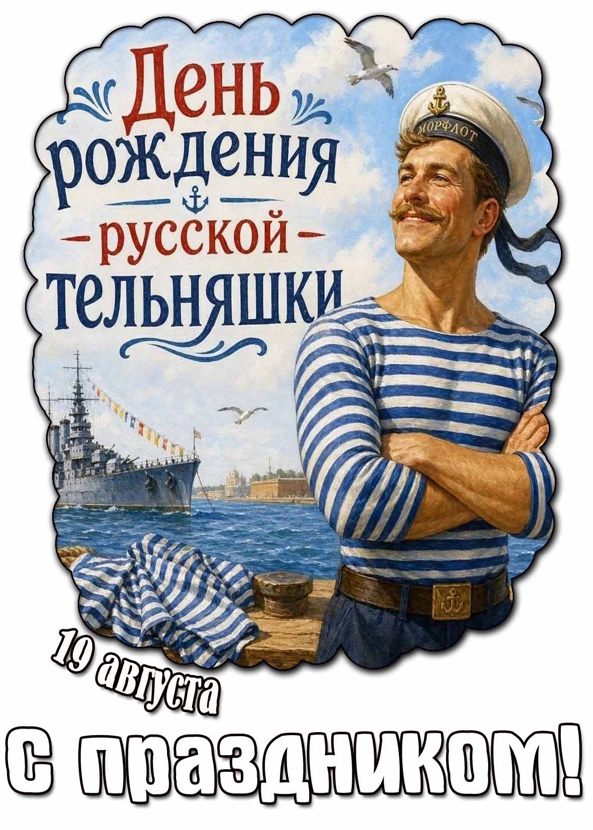 Картинка 19 августа - день рождения русской тельняшки! С праздником!