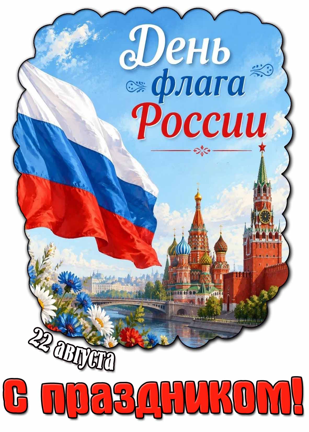 Картинка 22 августа - день флага России! С праздником!