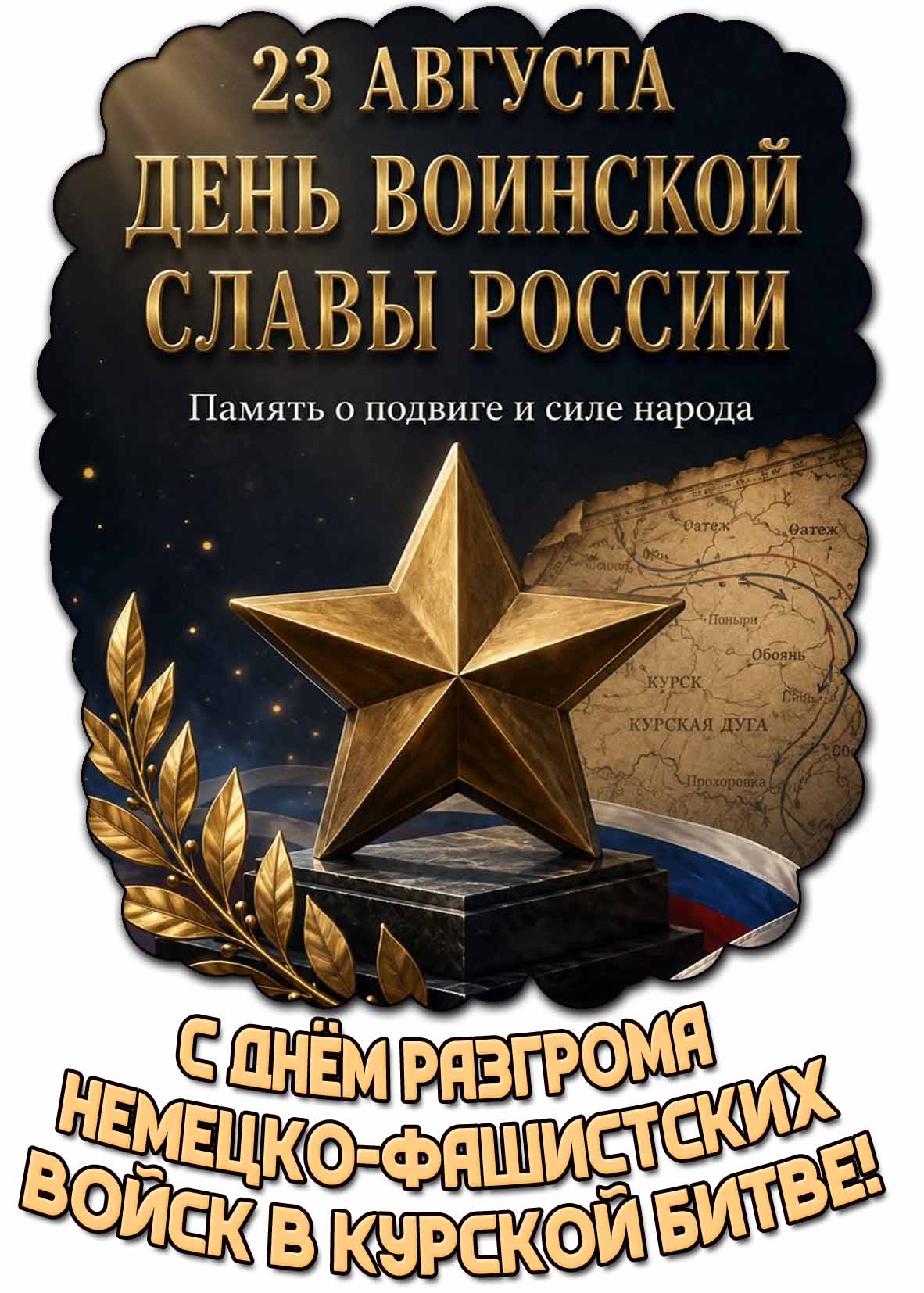 Картинка 23 августа - день воинской славы России! С днём разгрома немецко‑фашистских войск в Курской битве!