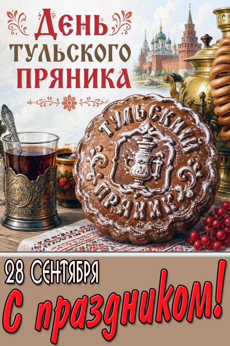 Картинка 28 сентября - день Тульского пряника! С праздником!