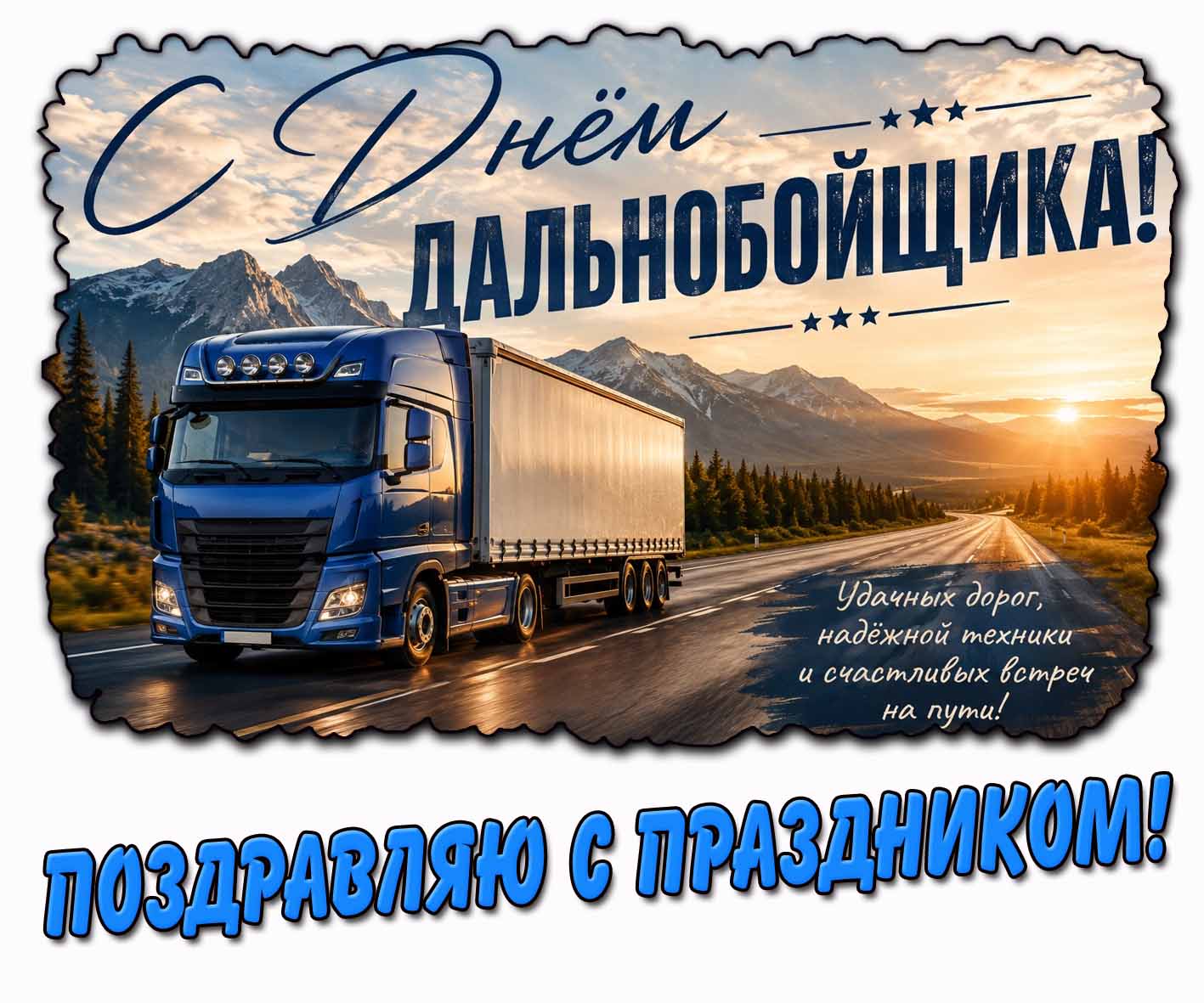 Картинка "С днём дальнобойщика! Поздравляю с праздником!"