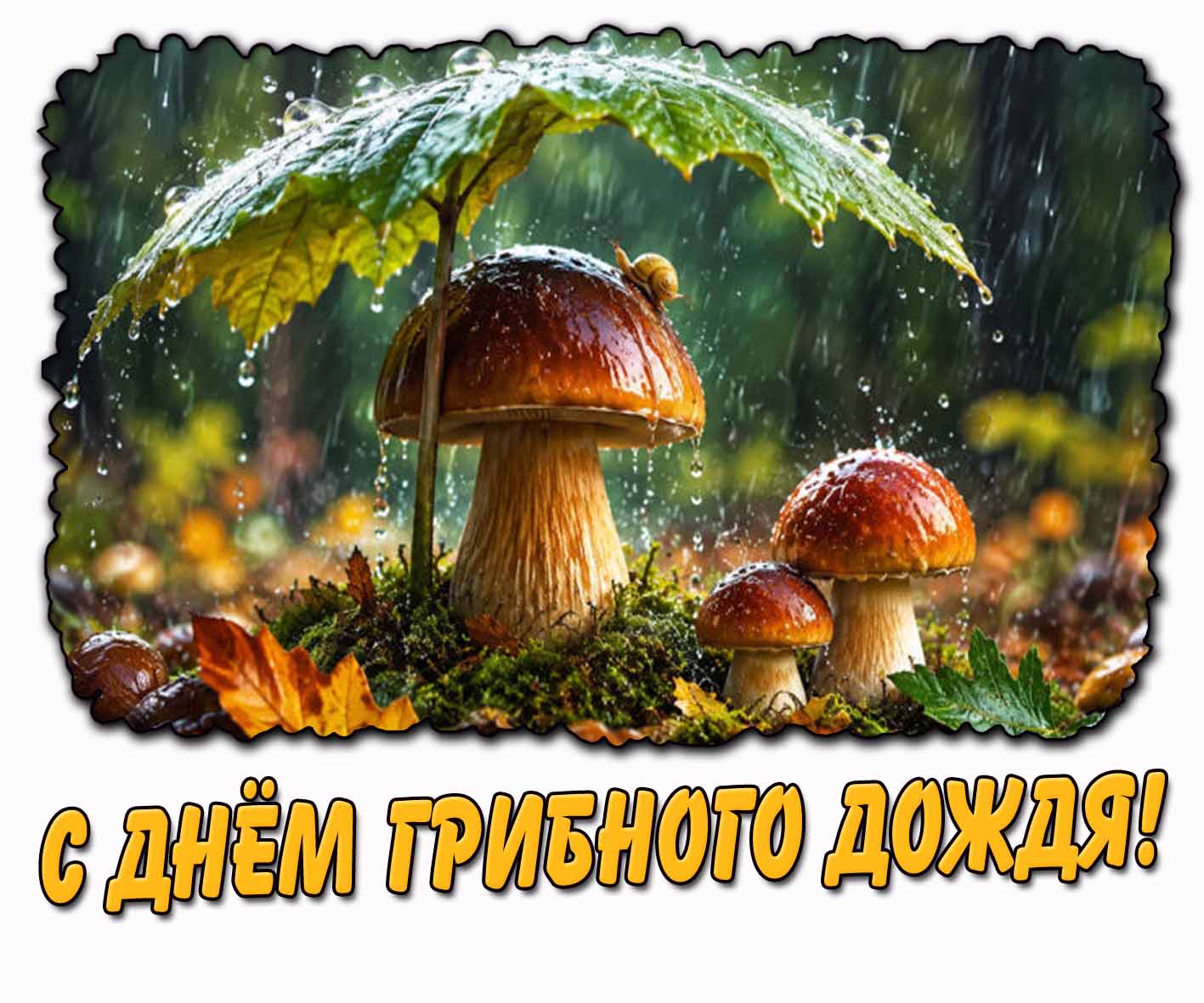 С днём грибного дождя! - картинка