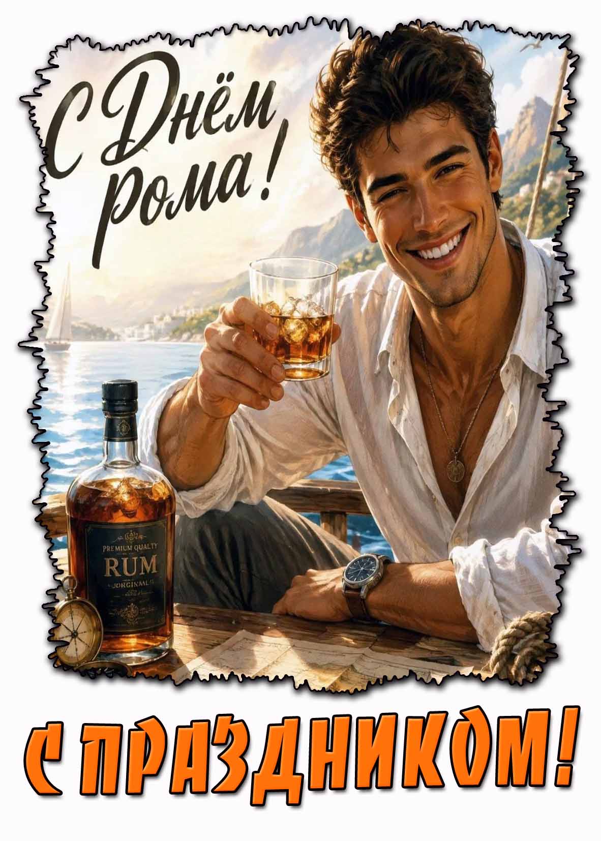 Картинка "С днём рома! С праздником!"