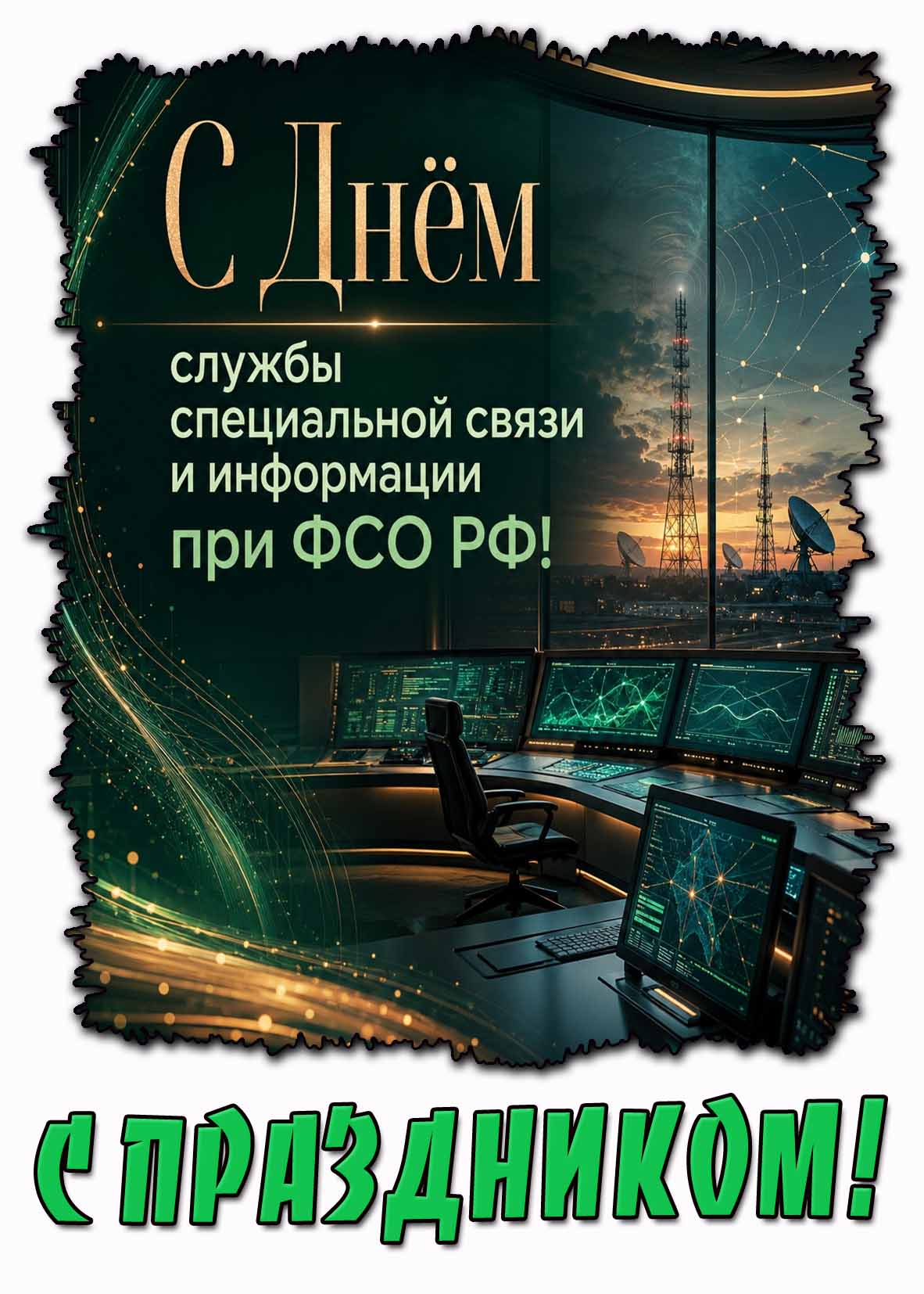 Картинка с днём службы специальной связи и информации при ФСО России! С праздником!