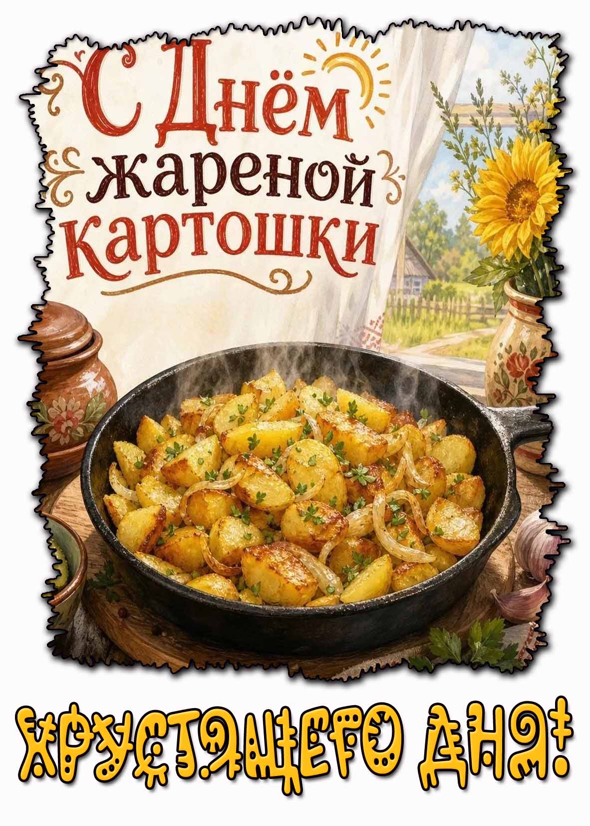 Картинка "С днём жареной картошки! Хрустящего дня!"