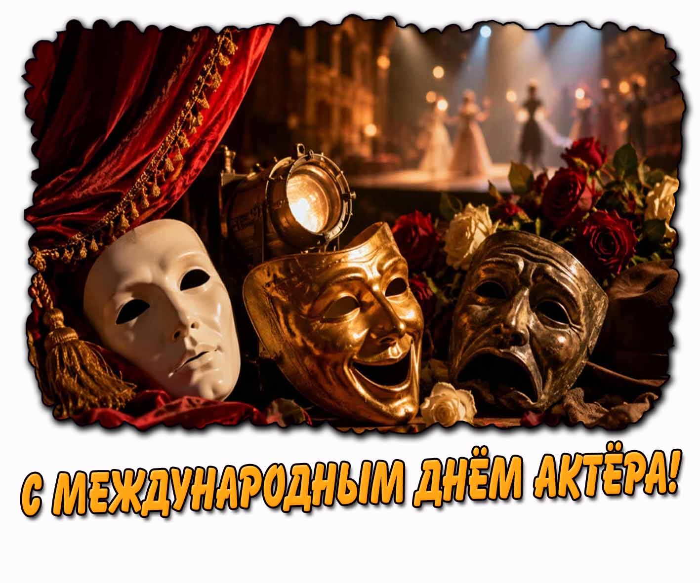 Картинка с Международным днём актёра