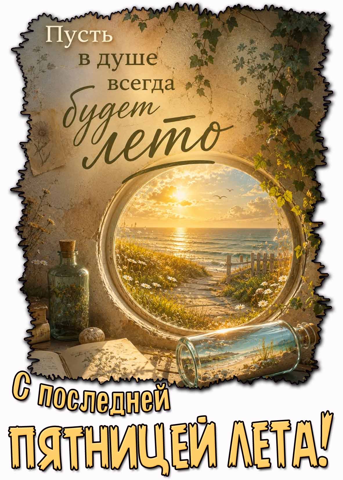 Картинка "С последней пятницей лета! Пусть в душе всегда будет - лето!"