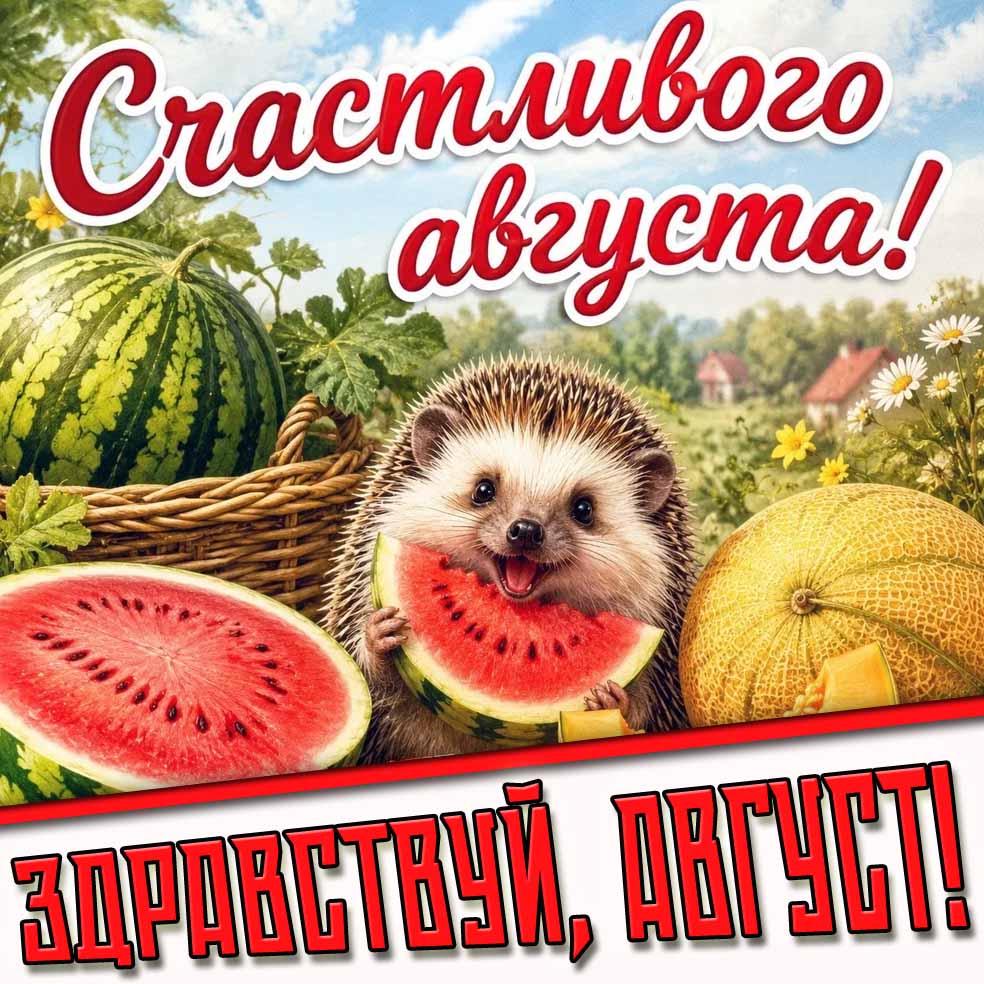 Картинка "Здравствуй, август! Счастливого августа!"