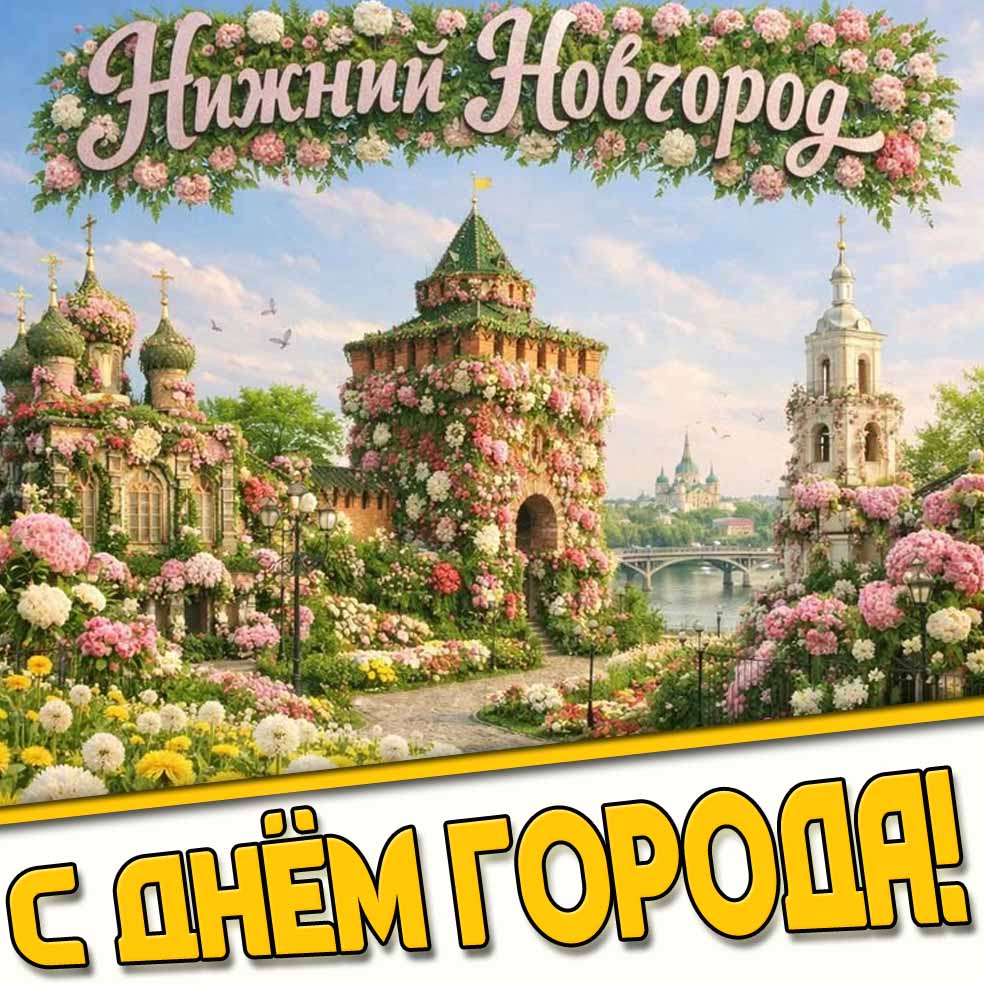 Красивая картинка "Нижний Новгород, с днём города!"