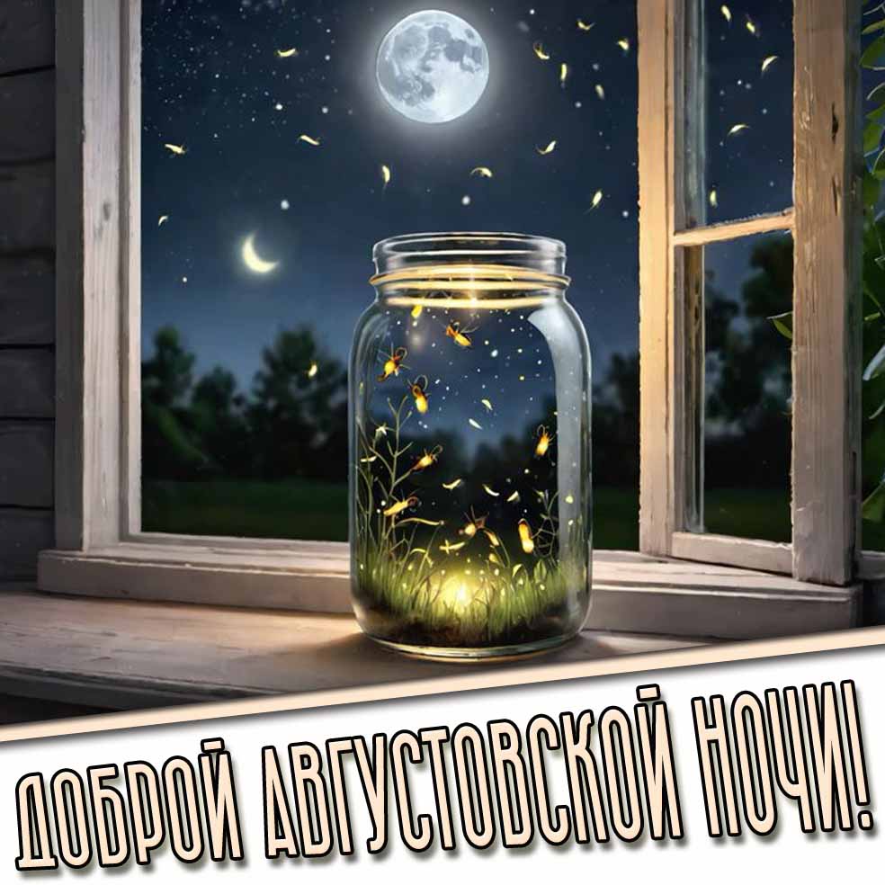 Открытка доброй августовской ночи