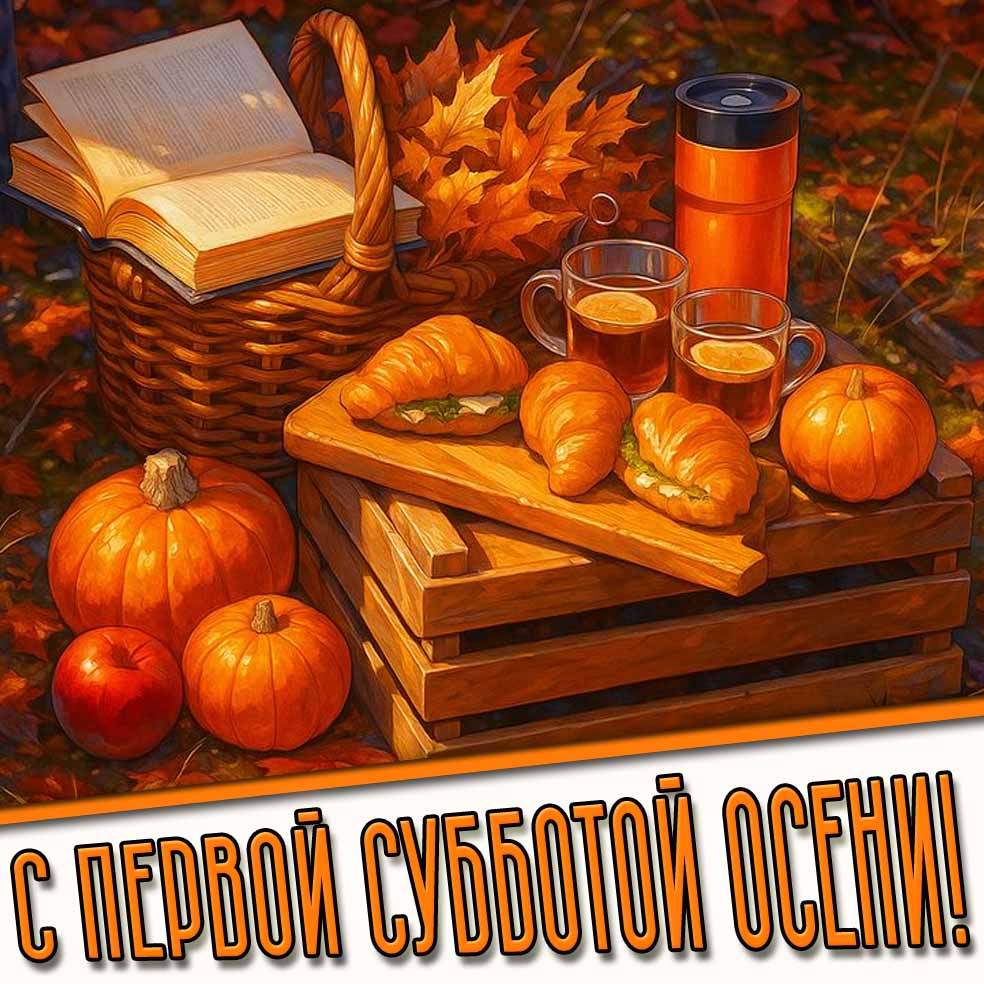 Открытка с первой субботой осени