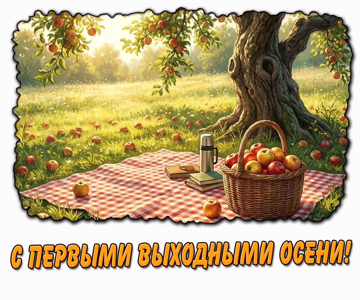 С первыми выходными осени! - красивая открытка