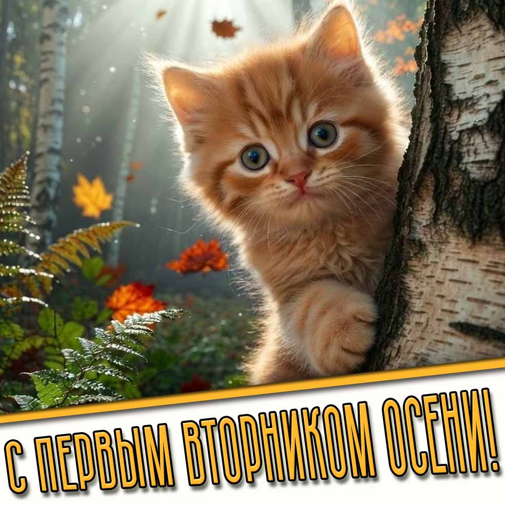 Прикольная картинка с первым вторником осени